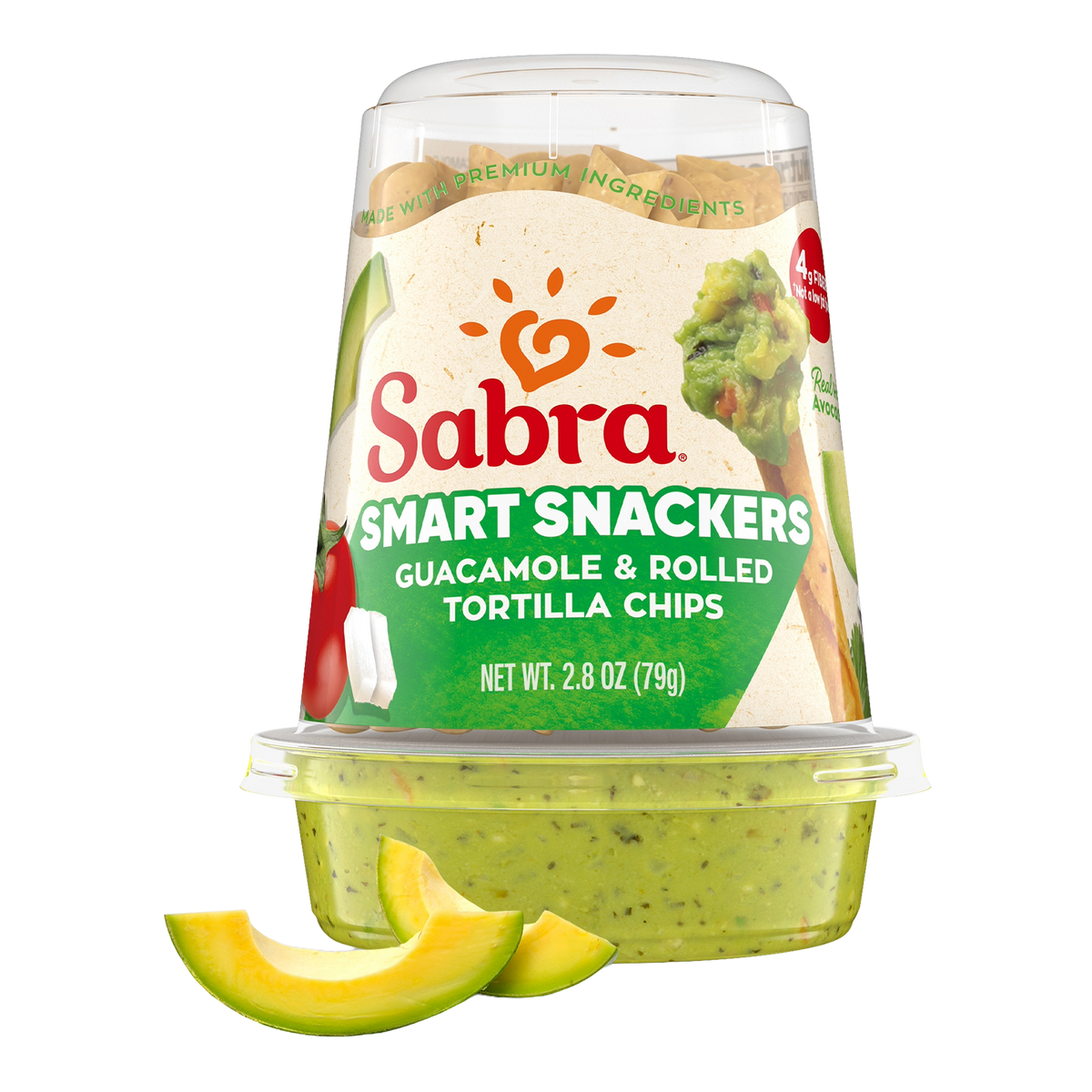 Sabra Snackers Classic Guacamole with Rolled Tortilla Chips - 2.8oz