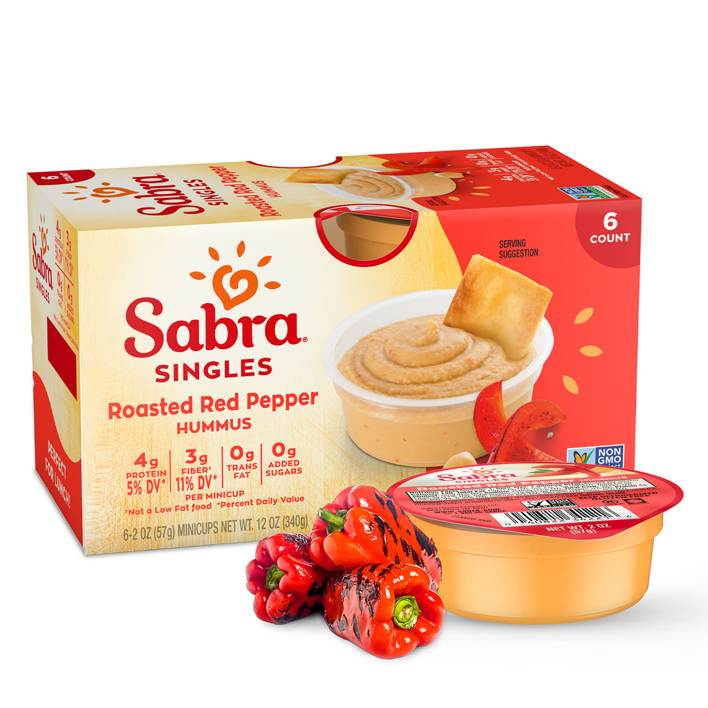 Sabra Roasted Red Pepper Hummus Singles - 2oz, 6ct – Sabra Dipping