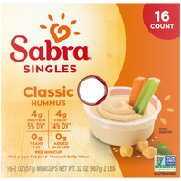 Sabra Classic Houmous Singles – 2 oz, 16 ct