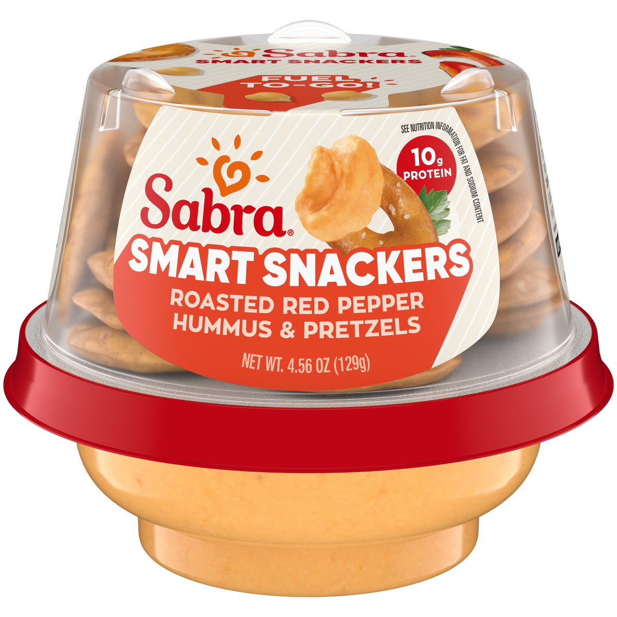 Sabra Snackers Houmous aux poivrons rouges rôtis avec bretzels - 4,56 oz