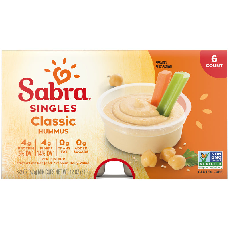 Sabra Classic Houmous Singles – 2 oz, 6 ct