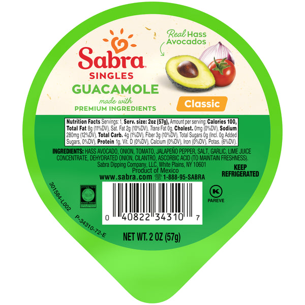Sabra Guacamole classique simple – 2 oz, 4 ct
