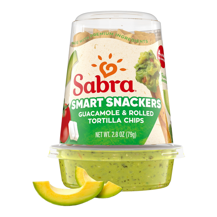 Sabra Snackers Guacamole classique avec chips de tortilla roulées - 2,8 oz, 12 ct