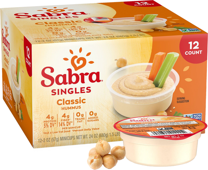 Sabra Classic Hummus Singles - 2oz, 12ct