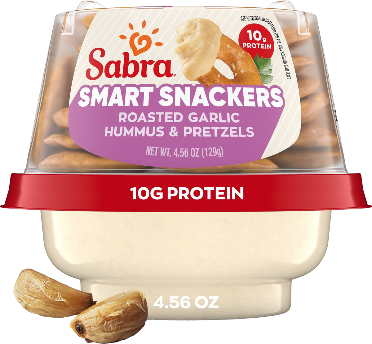 Sabra Snackers Houmous à l'ail rôti avec bretzels - 4,56 oz