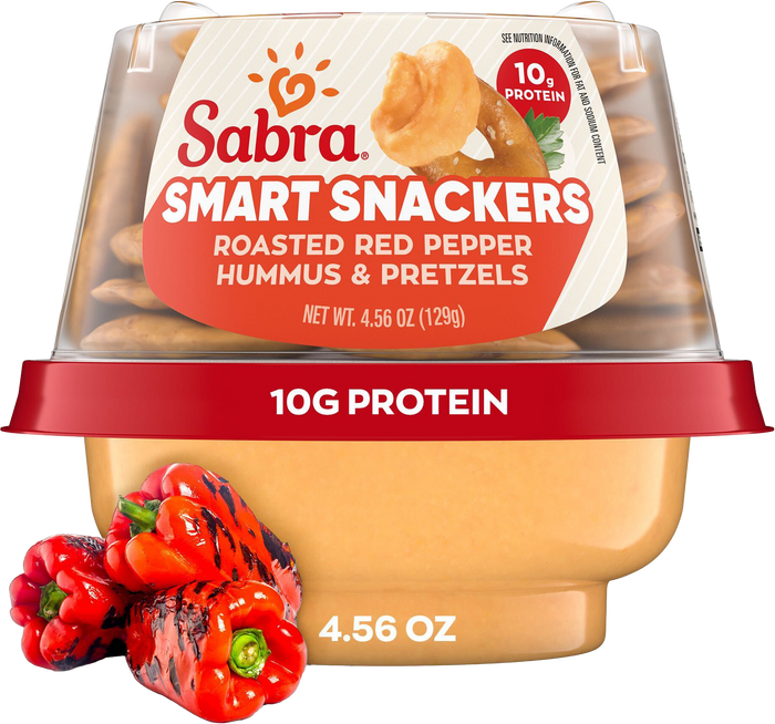 Sabra Snackers Houmous aux poivrons rouges rôtis avec bretzels - 4,56 oz