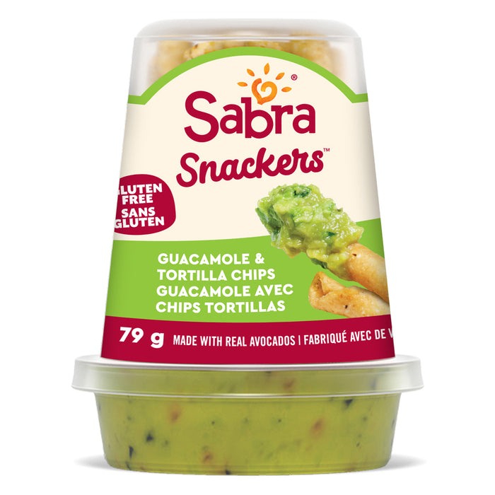 Sabra Snackers Guacamole classique avec chips de tortilla roulées - 2,8 oz, 12 ct