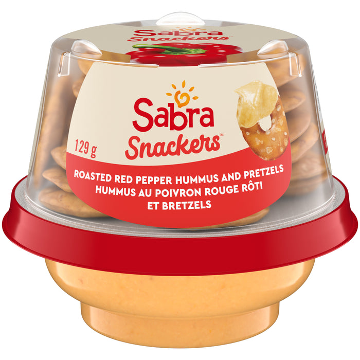 Sabra Snackers Houmous aux poivrons rouges rôtis avec bretzels - 4,56 oz