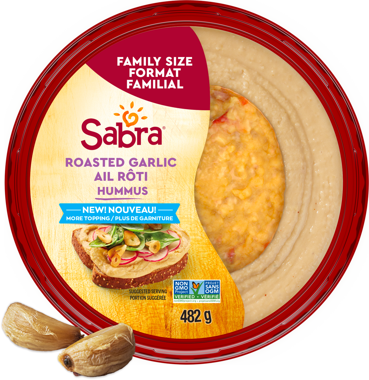 Sabra Roasted Garlic Hummus - 482g