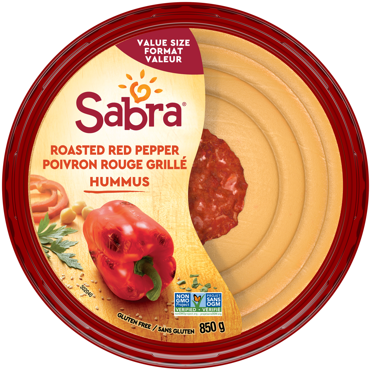 Sabra Roasted Red Pepper Hummus - 850g